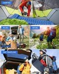 TEMCOO Sleeping Pad for Camping 78''X28'', Camping Sleeping Pad with Pillow Built-in Pump, Camping Air Mattress for Backpacking, Traveling ‎Navy Blue