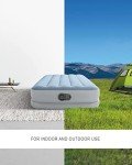 Intex 64157E Dura-Beam Plus Mid-Rise Air Mattress: Fiber-Tech – Twin Size – Built-in USB Electric Pump – 14in Bed Height – 300lb Weight Capacity