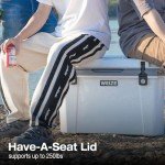 WEIZE Ultra-Light 55 Quart Hard Cooler Insulated 80 Can Portable Ice Chest Box with Bottle Opener, Keeps Ice up to 8 Days for Beach, Drink, Beverage, Camping, Picnic, Fishing, Boat, Barbecue, White