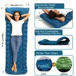 covacure Sleeping Pad for Camping - Ultralight Self-Inflating Camping Pad Mat with Built-in Foot Pump, Durable & Waterproof Camping Air Mattress for Hiking