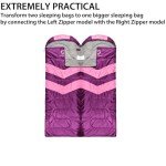 Gold Armour Sleeping Bags for Adults Kids Boys Girls Backpacking Hiking Camping, Cold Warm Weather 4 Seasons, Indoor Outdoor Use, Lightweight & Waterproof, Left Zipper (Fuchsia & Pink)