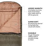 Teton Celsius XL +20F Sleeping Bag; Cold Weather Sleeping Bag; Great for Family Camping; Free Compression Sack, Green, Right Zip