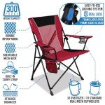 Kijaro Dual Lock Portable Camping Chairs - Enjoy the Outdoors with a Versatile Folding Chair for Sports, Lawn - Dual Lock Feature Locks Position – Hanami Pink