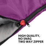 Gold Armour Sleeping Bags for Adults Kids Boys Girls Backpacking Hiking Camping, Cold Warm Weather 4 Seasons, Indoor Outdoor Use, Lightweight & Waterproof, Left Zipper (Fuchsia & Pink)