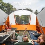 PORTAL 8 Person Family Tent for Camping with Screen Porch, Waterproof Large Camping Tent with Rainfly, Big Family Tents for Outdoor Camping