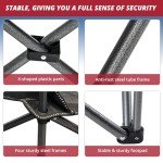 SAILARY Mesh Folding Camping Chairs, Oversized Portable Outdoor Chairs, Weight Capacity 325 lbs with Cup Holder, Storage Pocket, Carry Bag Red