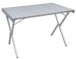 ALPS Mountaineering Folding Camping Table with Smooth Easy-to-Clean Roll Top and Sturdy and Lightweight Aluminum X Frame, Shoulder Carry Bag, Regular, Silver - New