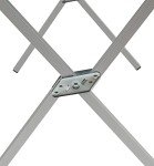 ALPS Mountaineering Folding Camping Table with Smooth Easy-to-Clean Roll Top and Sturdy and Lightweight Aluminum X Frame, Shoulder Carry Bag, Regular, Silver - New