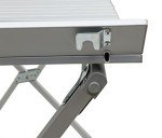 ALPS Mountaineering Folding Camping Table with Smooth Easy-to-Clean Roll Top and Sturdy and Lightweight Aluminum X Frame, Shoulder Carry Bag, Regular, Silver - New