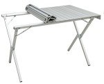 ALPS Mountaineering Folding Camping Table with Smooth Easy-to-Clean Roll Top and Sturdy and Lightweight Aluminum X Frame, Shoulder Carry Bag, Regular, Silver - New