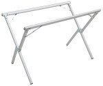 ALPS Mountaineering Folding Camping Table with Smooth Easy-to-Clean Roll Top and Sturdy and Lightweight Aluminum X Frame, Shoulder Carry Bag, Regular, Silver - New