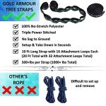 Gold Armour Camping Hammock - XL Double Hammock Portable Hammock Camping Accessories Gear for Outdoor Indoor with Tree Straps, USA Based Brand (Sky Blue and Gray)