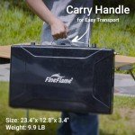 FineFlame 3-Burner Propane Camping Stove 19800 BTUs, Portable Camp Stove with 3 Adjustable Burners and Push-Button Instant Ignition, Portable Camping Grill, Built-in Carrying Handle