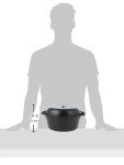 Lodge 5 Quart Cast Iron Double Dutch Oven – Pre-Seasoned – Lid Converts to 10.25" Skillet – PFAS-Free – Made in USA – Dual Handles – Oven, Grill, Campfire & Stovetop Safe – Durable & Non-Toxic