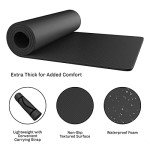 Foam Sleeping Pad - Lightweight 0.5-Inch Mat for Camping, Cots, Tents, Backpacking, and Yoga - Non-Slip and Waterproof with Handle by Wakeman (Black)