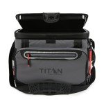 Titan by Arctic Zone Deep Freeze Cooler - 30 Can Zipperless Hardbody Cooler with Deep Freeze Insulation, HardBody Liner, and SmartShelf - Sharkskin Gray