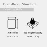 Intex 64762E Dura-Beam Standard Downy Air Mattress: Fiber-Tech – Full Size – Built-in Foot Pump – 10in Bed Height – 600lb Weight Capacity