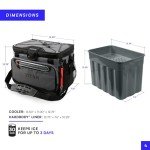 Titan by Arctic Zone Deep Freeze Cooler - 30 Can Zipperless Hardbody Cooler with Deep Freeze Insulation, HardBody Liner, and SmartShelf - Sharkskin Gray