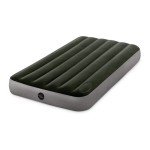 Intex 64762E Dura-Beam Standard Downy Air Mattress: Fiber-Tech – Full Size – Built-in Foot Pump – 10in Bed Height – 600lb Weight Capacity