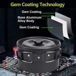 aiGear 3pcs Camping Cookware Mess Kit, Non-Stick Camping Pan Pot Kettle, Lightweight Aluminum, Collapsible Portable Camping Cooking Set for Outdoor Cooking Hiking Picnic, Orange (CC01OR05)