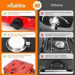 Portable 2 Burner Camping Stove Set with Cookware, 20,000 BTU/h, Outdoor Cooking Kit Includes Outdoor Folding Gas Stove, Frying Pan, Griddle, Kettle, Pot, and Carry Bag, For Propane & Butane