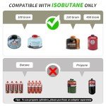 Naturehike 2 Burner Folding Camping Stove with Griddle, Portable Camp Isobutane Gas Stove with 16000 BTU Adjustable Burners & Piezo Ignition