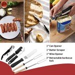 Portable 27 Piece Camping Cookware Kit - Stainless Steel Grilling Utensils for Travel, Picnics, RVs, BBQs, Parties and More