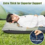 pickyNproud Camping Sleeping Pad Extra Thick 5 Inch Inflatable Camping Pad with Pillow Sleeping Mat Built-in Foot Pump Portable Lightweight Camping Air Mattress for Backpacking Hiking Tent