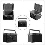 GETUHAND Camp Cooler with Bluetooth Speaker 22 Quart，48 Hours Ice Retention, Portable Handle, Outdoor Camping Cooler for BBQs, Beach, Hiking Black