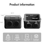 GETUHAND Camp Cooler with Bluetooth Speaker 22 Quart，48 Hours Ice Retention, Portable Handle, Outdoor Camping Cooler for BBQs, Beach, Hiking Black