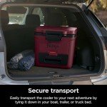Ninja | Cooler | FrostVault 30QT Cooler with Wheels | Insulated with Temp Dry Storage Drawer | Keeps Ice Cold for Days | for The Beach, Camping, Picnics & More | Canyon Red | FB230MR