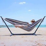 INNO STAGE Double Hammock - 2 Persons Portable Hanging Camping Bed, Blue, 118.3"L x 63"W, 350Lbs Capacity, Polyester, Supports Up to 350 lbs