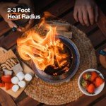 Solo Stove Mesa XL, 7 Inch Tabletop Fire Pit with Stand - Smokeless, Stainless Steel Fire Pit for Camping, Outdoor & Patio- Wood Burning or Pellet Fueled Portable Bonfire, 2.3lbs, Ash