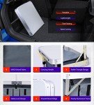 Nice C Camping Table, Folding Table Height Adjustable, Camp Table, Storage Kitchen Table, Lightweight Aluminum, with Carry Handle for Outdoor, Beach, BBQ, Picnic, Cooking, Festival, Indoor, Office