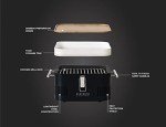 Everdure CUBE Portable Charcoal Grill, Tabletop BBQ, Perfect Tailgate, Beach, Patio, or Camping Grill, Lightweight & Compact Small Grill with Preparation Board & Food Storage Tray, Matte Black
