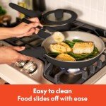 bella 8 Piece Removable Handle Cookware Set, Fits-anywhere™ Kitchenware w EverGood™ Ceramic Nonstick Coating​, Dishwasher & Oven Safe, All Stovetops Compatible, Glass Lids with Silicone Rims, Black