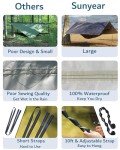 Sunyear Hammock Camping with Rain Fly Tarp and Net, Portable Camping Hammock Double Tree Hammock Outdoor Indoor Backpacking Travel & Survival, 2 Tree Straps,100% Waterproof Black Bundle