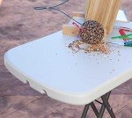 Lifetime 80251 Adjustable Folding Laptop Table TV Tray, 26 Inch, White Granite