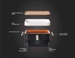 Everdure CUBE Portable Charcoal Grill, Tabletop BBQ, Perfect Tailgate, Beach, Patio, or Camping Grill, Lightweight & Compact Small Grill with Preparation Board & Food Storage Tray, Graphite