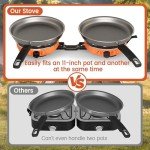 Cofiyard 20,000 BTUs 2 Burner Propane Camping Stove, Portable Folding Camp Stove with Adjustable Burners, Regulator and Carrying Bag, Dual Gas Stoves Easy Carrying Handle for Tailgating, Camping, BBQ