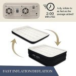 King Koil Luxury Full Size Plush Pillow Top Air Mattress with Built-in High-Speed Pump for Home, Camping & Guests 20" Inflatable Double High Blow Up Airbed, Durable, Waterproof, 1-Year Warranty