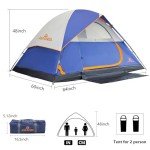 ASFANES 2 Person Waterproof Tents for Camping Easy Setup Outdoor Portable Backyard Camping Tents Suitable for Car, Backpacking, Hiking, Picnic or Fishing, Navy Blue