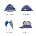ASFANES 2 Person Waterproof Tents for Camping Easy Setup Outdoor Portable Backyard Camping Tents Suitable for Car, Backpacking, Hiking, Picnic or Fishing, Navy Blue