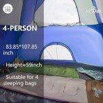 ASFANES 2 Person Waterproof Tents for Camping Easy Setup Outdoor Portable Backyard Camping Tents Suitable for Car, Backpacking, Hiking, Picnic or Fishing, Navy Blue