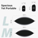 Kootek Camping Hammock 500 lbs Capacity, Portable Hammocks with Tree Straps & Attached Carry Bag, Camping Essentials Gear, Perfect for Outside Indoor Hiking Beach Backpack Travel