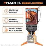 Jetboil Flash 1.0L Portable Fast Boil Stove for Camping and Backpacking with 1-Step Auto Ignition, New for 2025, Propane/Isobutane Burner with Cooking Cup, Mountainscape