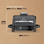 Ninja | Woodfire Series | 7-in-1 (Grill, BBQ, Roast, Air Fry, Dehydrate, Broil, Smoke) | Portable & Weather Resistant | Cook Up To 6 Steaks & 30 Hot Dogs | Woodfire Pellets included | OG701