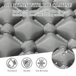 MEI&CO Ultra-Light Inflatable Sleeping Pad with Built-in Pillow & Foot Pump – for Camping, Hiking & Backpacking – Single Pad with Side Buttons for Double Conversion (1, Gray)