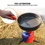 REDCAMP 10 PCS Camping Cookware Mess Kit Camping Gear Campfire Utensils Lightweight Stackable Pot Pan Bowls Soup Spoon with Storage Bag for Camping, Backpacking, Outdoor Cooking and Picnic, Orange