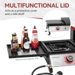 Royal Gourmet PD1305H 3-Burner Propane Gas Grill and Griddle Combo with Lid, 3-in-1 Grill Griddle Combo with 29,000 BTUs Output for Outdoor Cooking, 364 Sq. In. Cooking Area, Silver & Black